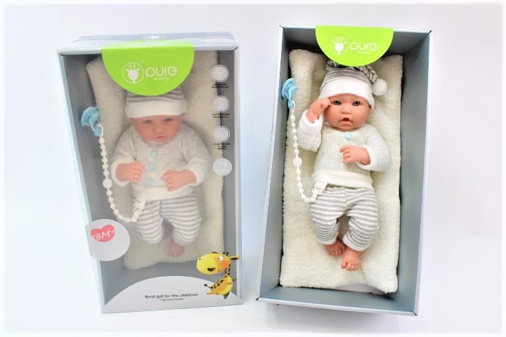 MUÑECA BEBE NIÑO DE GOMA EN CAJA 14